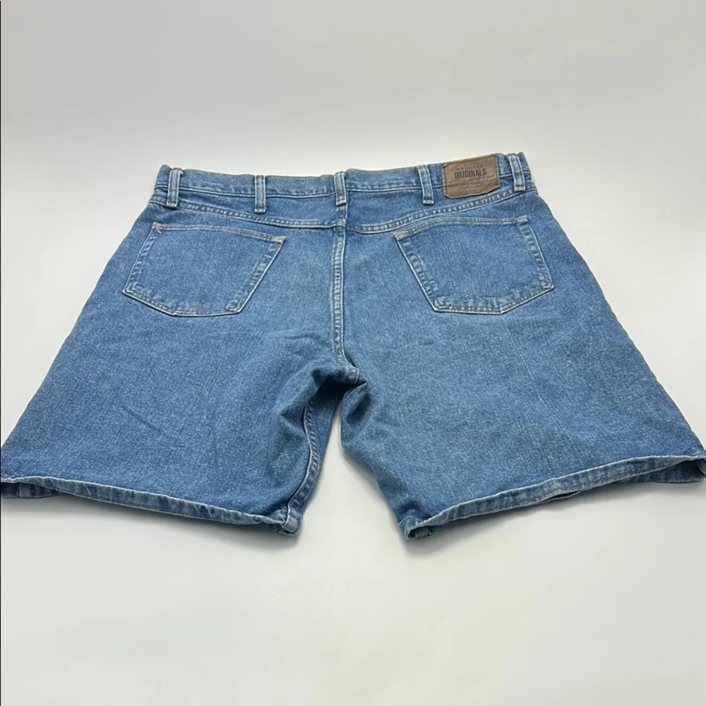 Wrangler Originals Men's Blue Jean Shorts 38 Waist Relaxed Fit Denim Button Zip